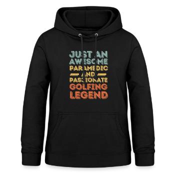 Sanitäter Golfen retro - Frauen Hoodie - Schwarz - Vorne - AI Model Female 172 light (172cm)