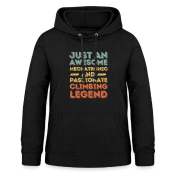 Mechatroniker Klettern retro - Frauen Hoodie - Schwarz - Vorne - AI Model Female 172 light (172cm)
