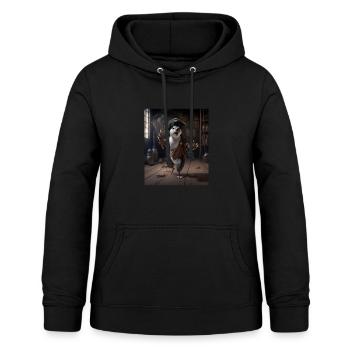 Cute Sea Otter Pet Dabbing Pirate Otter - Women's Hoodie - black - Front - AI Model Female 172 light (172cm)