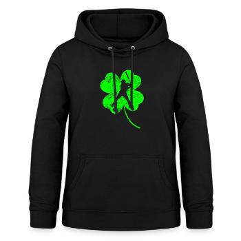 Baseball Trèfle de la Saint-Patrick - Sweat à capuche Femme - noir - Devant - AI Model Female 172 light (172cm)