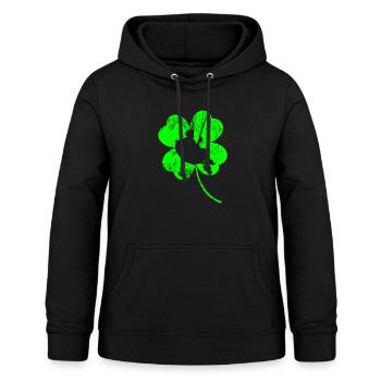 Parapente Saint-Patrick trèfle - Sweat à capuche Femme - noir - Devant - AI Model Female 172 light (172cm)