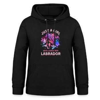 Nur ein Mädchen, das ihren Labrador liebt - Frauen Hoodie - Schwarz - Vorne - AI Model Female 172 light (172cm)