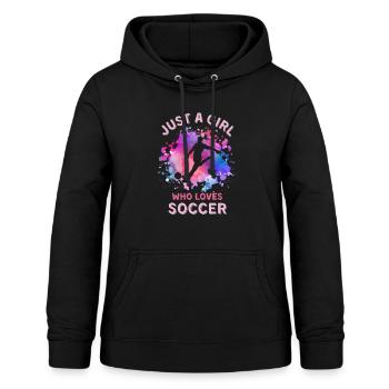 Frauen Fußball Mädchen - Frauen Hoodie - Schwarz - Vorne - AI Model Female 172 light (172cm)