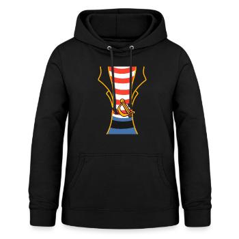 Holzfäller Kostüm - Frauen Hoodie - Schwarz - Vorne - AI Model Female 172 light (172cm)