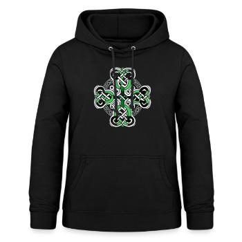 Croix celte grand design - Sweat à capuche Femme - noir - Devant - AI Model Female 172 light (172cm)