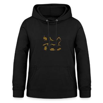 Chocolat - Sweat à capuche Femme - noir - Devant - AI Model Female 172 light (172cm)