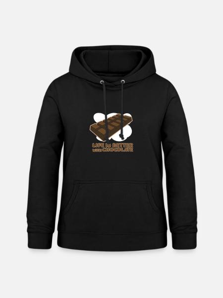 Schokolade - Frauen Hoodie - Schwarz