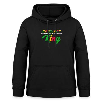 São Tomé - Sweat à capuche Femme - noir - Devant - AI Model Female 172 light (172cm)