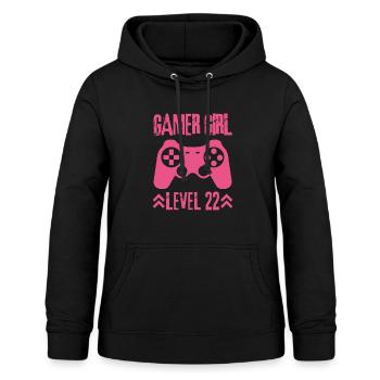 Gamer girl Level 22 Birthday - Women's Hoodie - black - Front - AI Model Female 172 light (172cm)