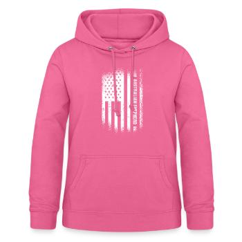 Chien Aussie Us Drapeau - Sweat à capuche Femme - rose - Devant - AI Model Female 172 light (172cm)