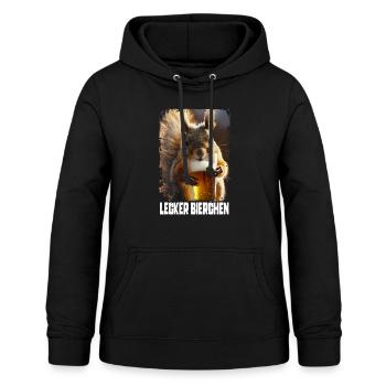 Lecker Bierchen Eichhörnchen - Frauen Hoodie - Schwarz - Vorne - AI Model Female 172 light (172cm)