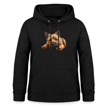 Cairn Terrier - Frauen Hoodie - Schwarz - Vorne - AI Model Female 172 light (172cm)