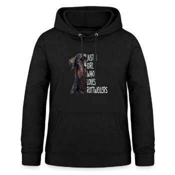 Rottweiler Girl Geschenk - Frauen Hoodie - Schwarz - Vorne - AI Model Female 172 light (172cm)
