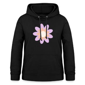 Fleur fleur pastel fleurs fleurs pastel lilas - Sweat à capuche Femme - noir - Devant - AI Model Female 172 light (172cm)