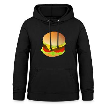 Burger - Frauen Hoodie - Schwarz - Vorne - AI Model Female 172 light (172cm)