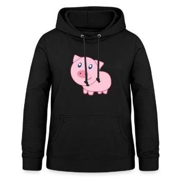 piglet - Women's Hoodie - black - Front - AI Model Female 172 light (172cm)