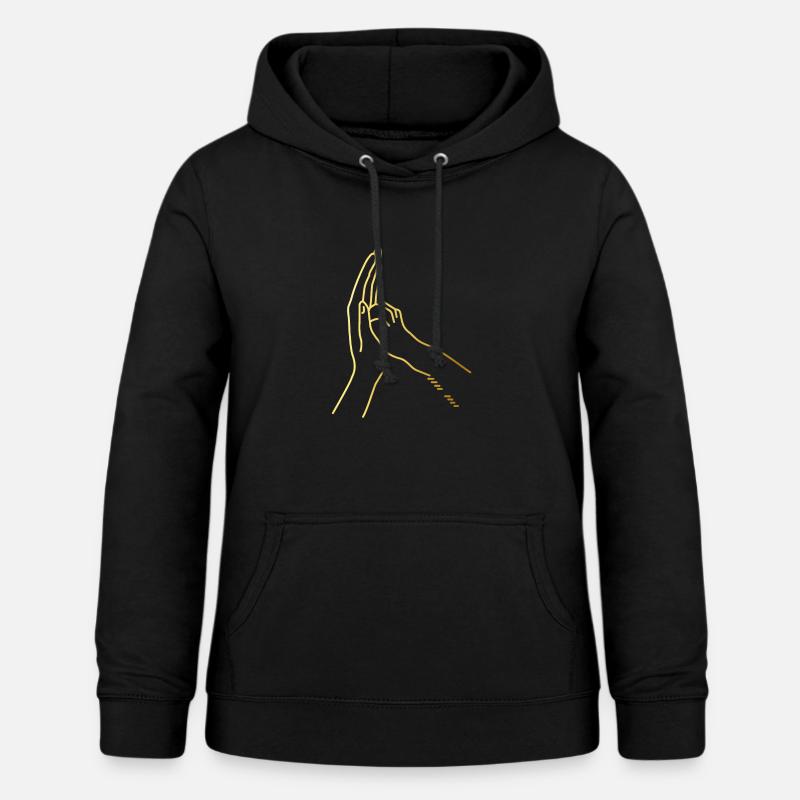 High Five with cat / dog. - Women's Hoodie - black