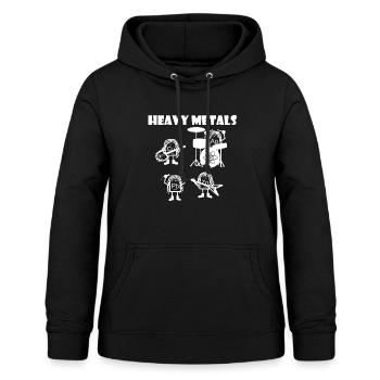 Heavy metals the rocks, nerd science - Women's Hoodie - black - Front - AI Model Female 172 light (172cm)