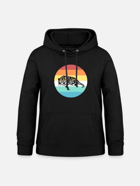 Tiger - Frauen Hoodie - Schwarz