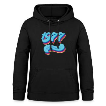 C'est ma génération (édition 1977) - Sweat à capuche Femme - noir - Devant - AI Model Female 172 light (172cm)