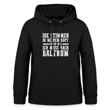 Nordsee Baltrum - Frauen Hoodie - Schwarz - Vorne - AI Model Female 172 light (172cm)