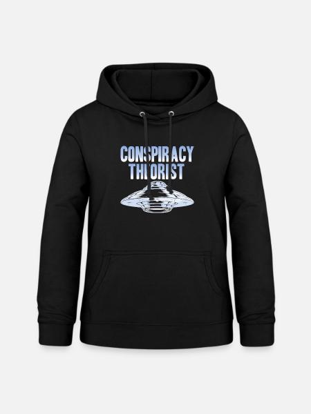 Théoricien du complot Retro Cool UFO Alien - Sweat à capuche Femme - noir