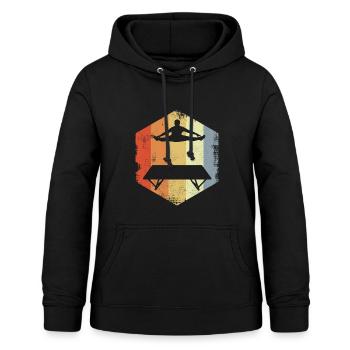 Trampolin Sportler Skizze - Frauen Hoodie - Schwarz - Vorne - AI Model Female 172 light (172cm)