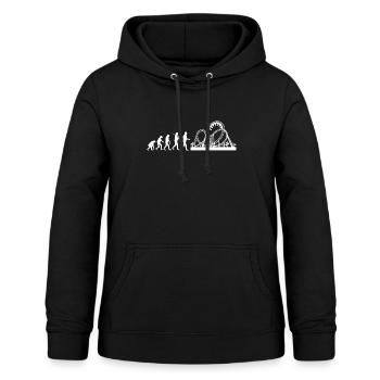 Achterbahn - Frauen Hoodie - Schwarz - Vorne - AI Model Female 172 light (172cm)