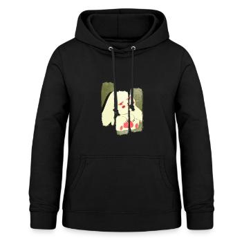 Hase Häschen - Frauen Hoodie - Schwarz - Vorne - AI Model Female 172 light (172cm)