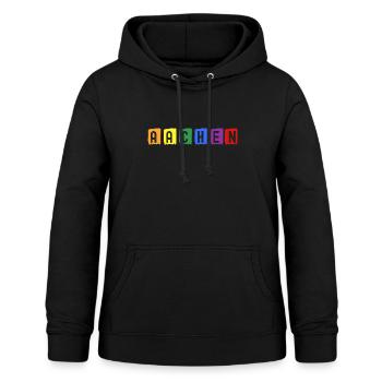 Aachen Stadt Skyline - Frauen Hoodie - Schwarz - Vorne - AI Model Female 172 light (172cm)