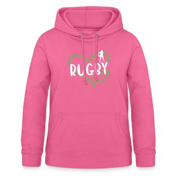 Sport Heart Rugby - Women's Hoodie - pink - Front - AI Model Female 172 light (172cm)