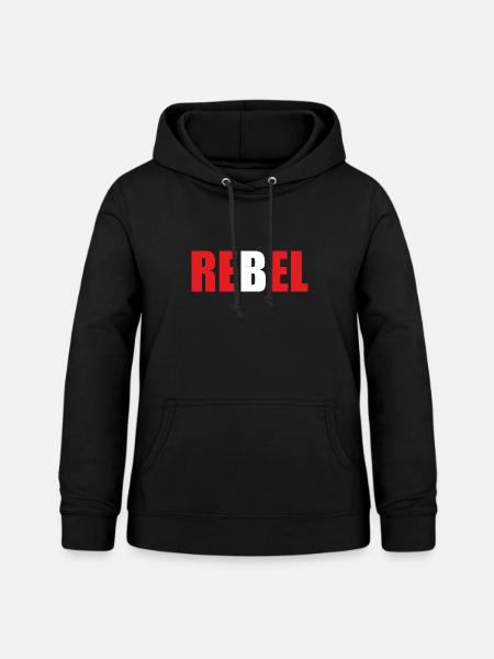 REBELL - Frauen Hoodie - Schwarz