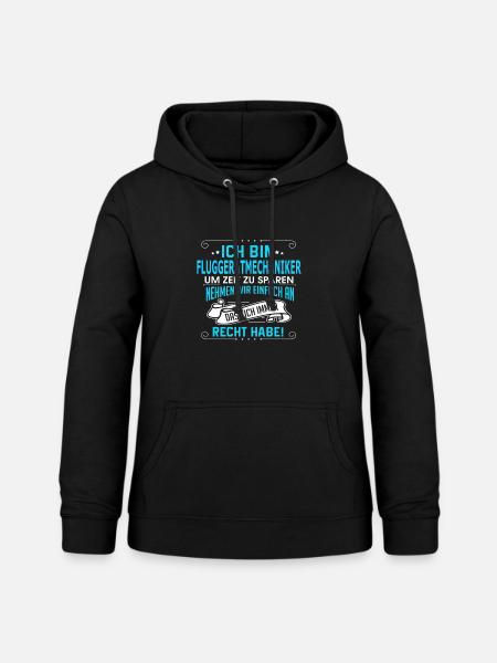FLUGGERÄTMECHANIKER - Frauen Hoodie - Schwarz