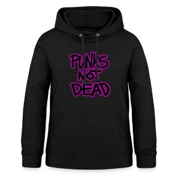 punks not dead - Frauen Hoodie - Schwarz - Vorne - AI Model Female 172 light (172cm)
