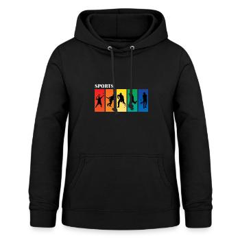 Sport Fan - Frauen Hoodie - Schwarz - Vorne - AI Model Female 172 light (172cm)