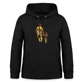 Vater und Tochter - Mutter und Sohn - Feuerwehr - Frauen Hoodie - Schwarz - Vorne - AI Model Female 172 light (172cm)