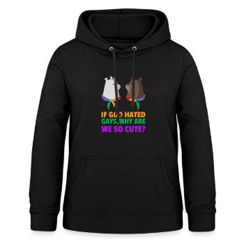 Homosexualität schwul Gleichberechtigung gay - Frauen Hoodie - Schwarz - Vorne - AI Model Female 172 light (172cm)