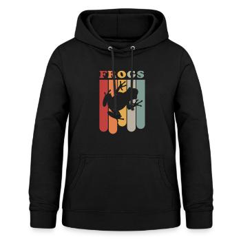 Frosch Kröte Geschenk Geschenkidee - Frauen Hoodie - Schwarz - Vorne - AI Model Female 172 light (172cm)