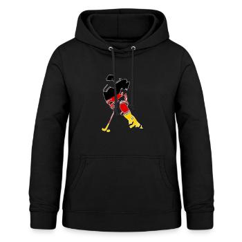 Eishockey Spieler Deutschland Fanshirt Geschenk - Frauen Hoodie - Schwarz - Vorne - AI Model Female 172 light (172cm)