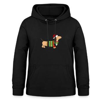 Weihnachten Dackel Dachshund Geschenkidee - Frauen Hoodie - Schwarz - Vorne - AI Model Female 172 light (172cm)