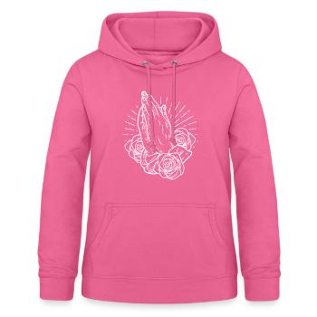 Praying Hands Betende Hände zu Gott Religion - Frauen Hoodie - Pink - Vorne - AI Model Female 172 light (172cm)