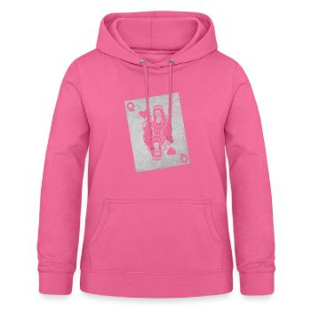 Halloween Playing Card Queen Card Jeu de cartes - Sweat à capuche Femme - rose - Devant - AI Model Female 172 light (172cm)