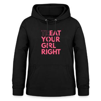 Traitez votre fille à droite Oral Mange Mange - Sweat à capuche Femme - noir - Devant - AI Model Female 172 light (172cm)
