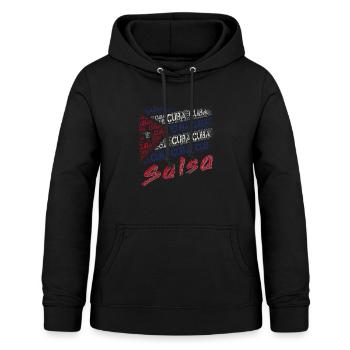 Cuban Salsa Kuba Flagge - Frauen Hoodie - Schwarz - Vorne - AI Model Female 172 light (172cm)