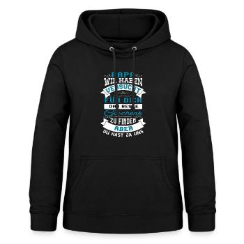 Papa wir haben versucht fuer dich das beste Gesche - Frauen Hoodie - Schwarz - Vorne - AI Model Female 172 light (172cm)