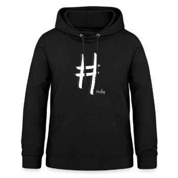 hashtag - Women's Hoodie - black - Front - AI Model Female 172 light (172cm)