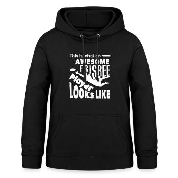 Chemises Ultimate Frisbee Players - Sweat à capuche Femme - noir - Devant - AI Model Female 172 light (172cm)