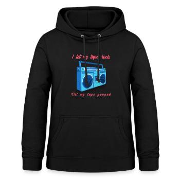 Biggie: Ich habe mein Tape rocken lassen, bis mein Tape knallte - Frauen Hoodie - Schwarz - Vorne - AI Model Female 172 light (172cm)