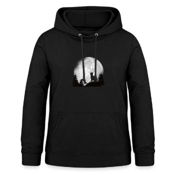Schäferhund Vollmond Hundebesitzer Diensthund - Frauen Hoodie - Schwarz - Vorne - AI Model Female 172 light (172cm)