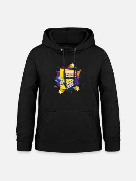 80er - Frauen Hoodie - Schwarz